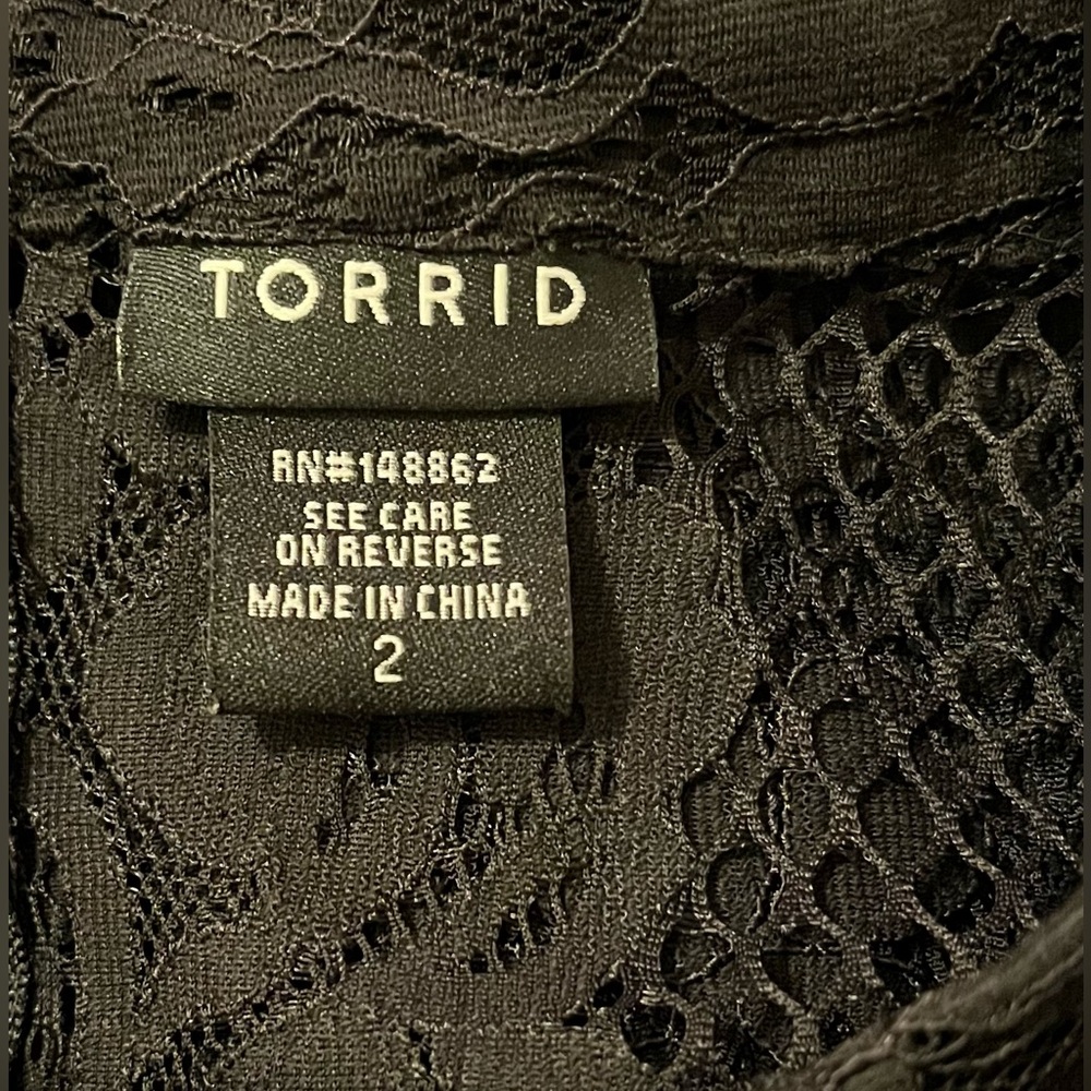 Torrid Fishnet and Lace Tank - Picture 2 of 6